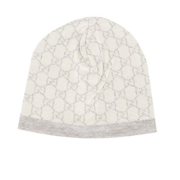 Gucci Other - Gucci Baby Ivory & Grey GG Wool Hat